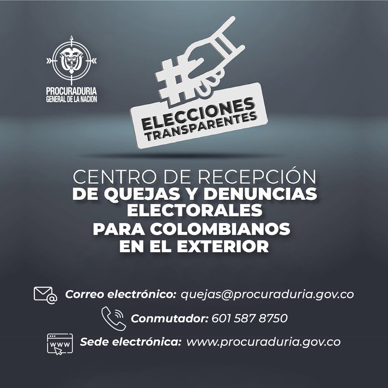 Centro de recepción de quejas y denuncias electorales para colombianos en el exterior