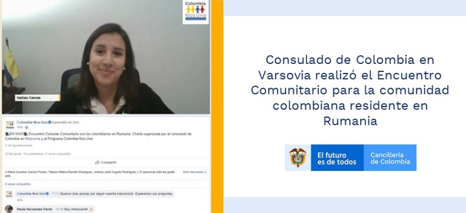 Consulado de Colombia en Varsovia realizó el Encuentro Comunitario para la comunidad colombiana residente